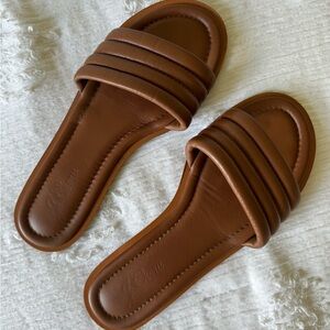 J. Crew Brown Leather Sandals Flip Flops